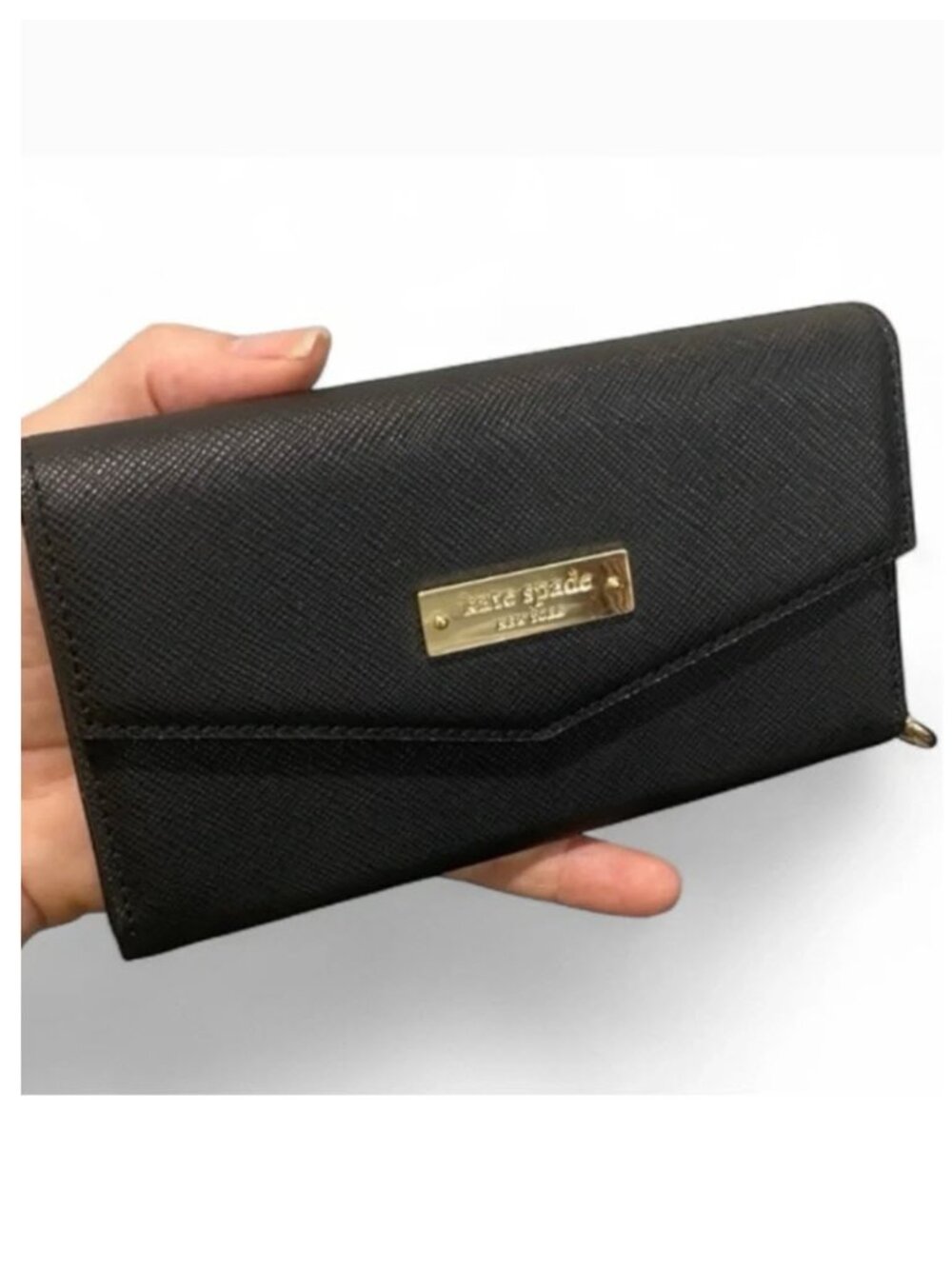 Kate Spade Wallet Black with Gold Logo